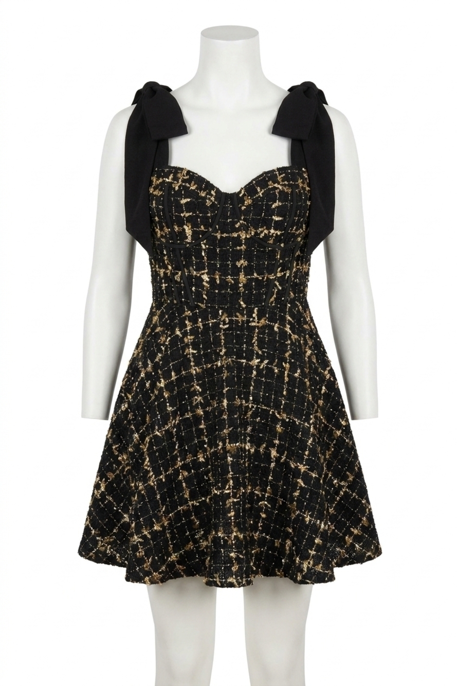 NEW BUDDYLOVE carter scorpio mini dress in black
